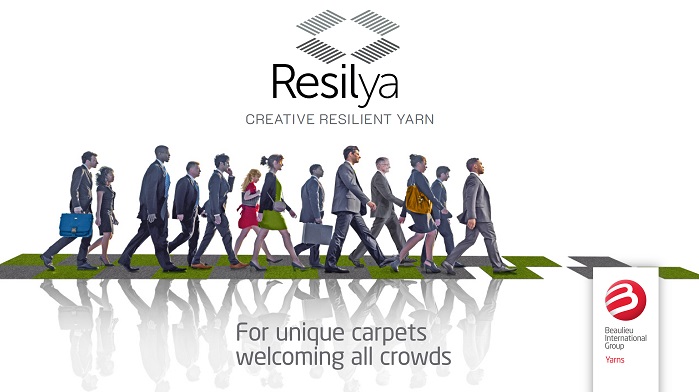 Resilya yarn family answers the need for a new level of durability, quality and originality in design from the contract market. © Beaulieu Yarns 