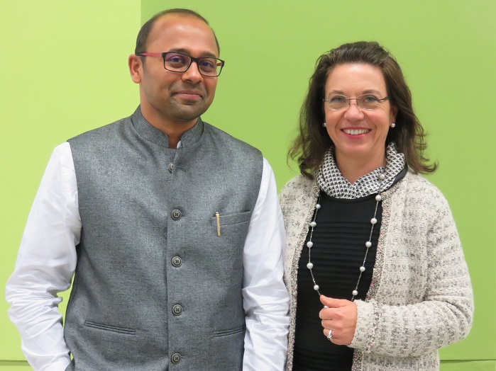 Gopinath Bala, CEO and Technical Director, SAF, and Regina Brückner, CEO, Brückner. © Brückner Textile Technologies