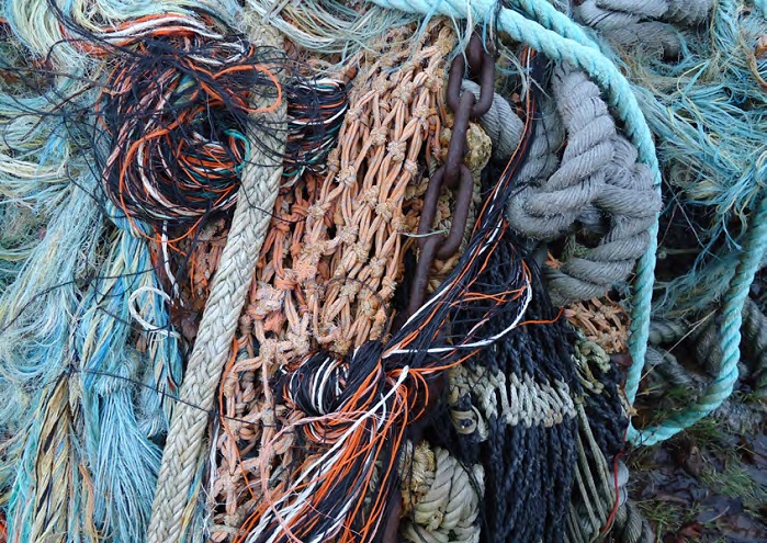 Aquafil obtains new nylon yarn from discarded resources, such as end of life fishnets. © Aquafil
