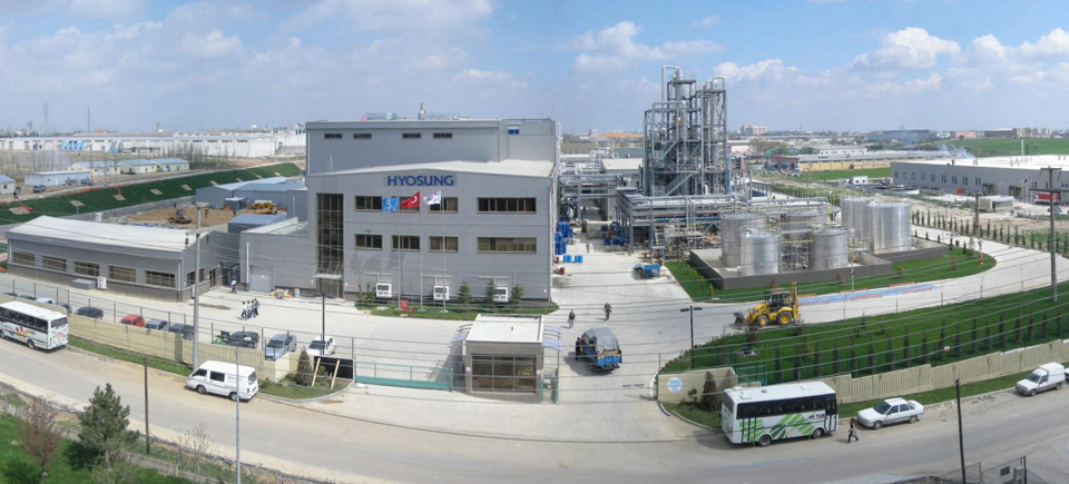 Hyosung’s creora elastane manufacturing facility based in the Cerkezkoy area of Turkey.