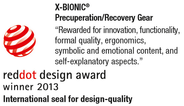 X-BIONIC Precuperation/Recovery red dot award