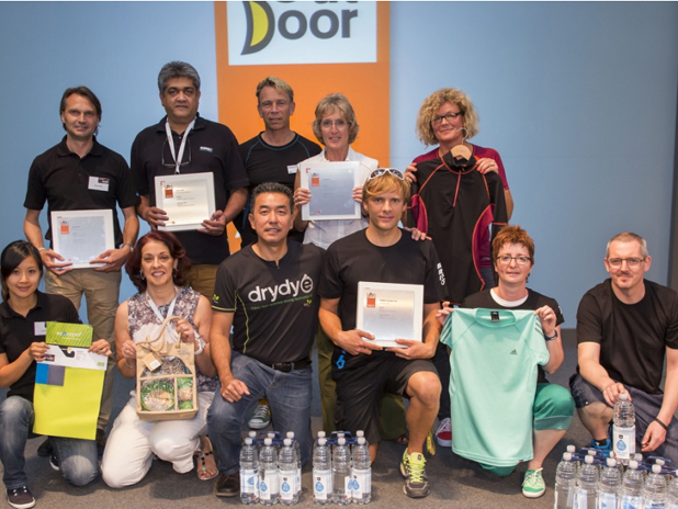 adidas employees collect the OutDoor Industry Award 2013