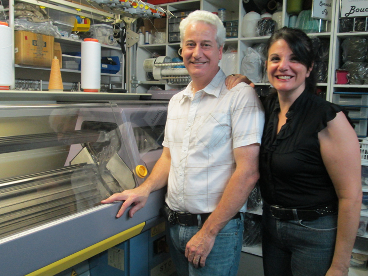 Bruce and Connie Huffa at the Fabdesigns' laboratory in LA.