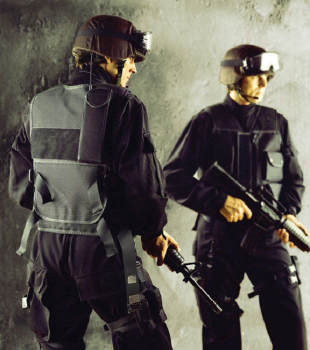 Sonobond’s ultrasonic equipment helps ensure the personal protection of individuals who wear body armor by enabling manufacturers to meet NIJ standards. © Sonobond
