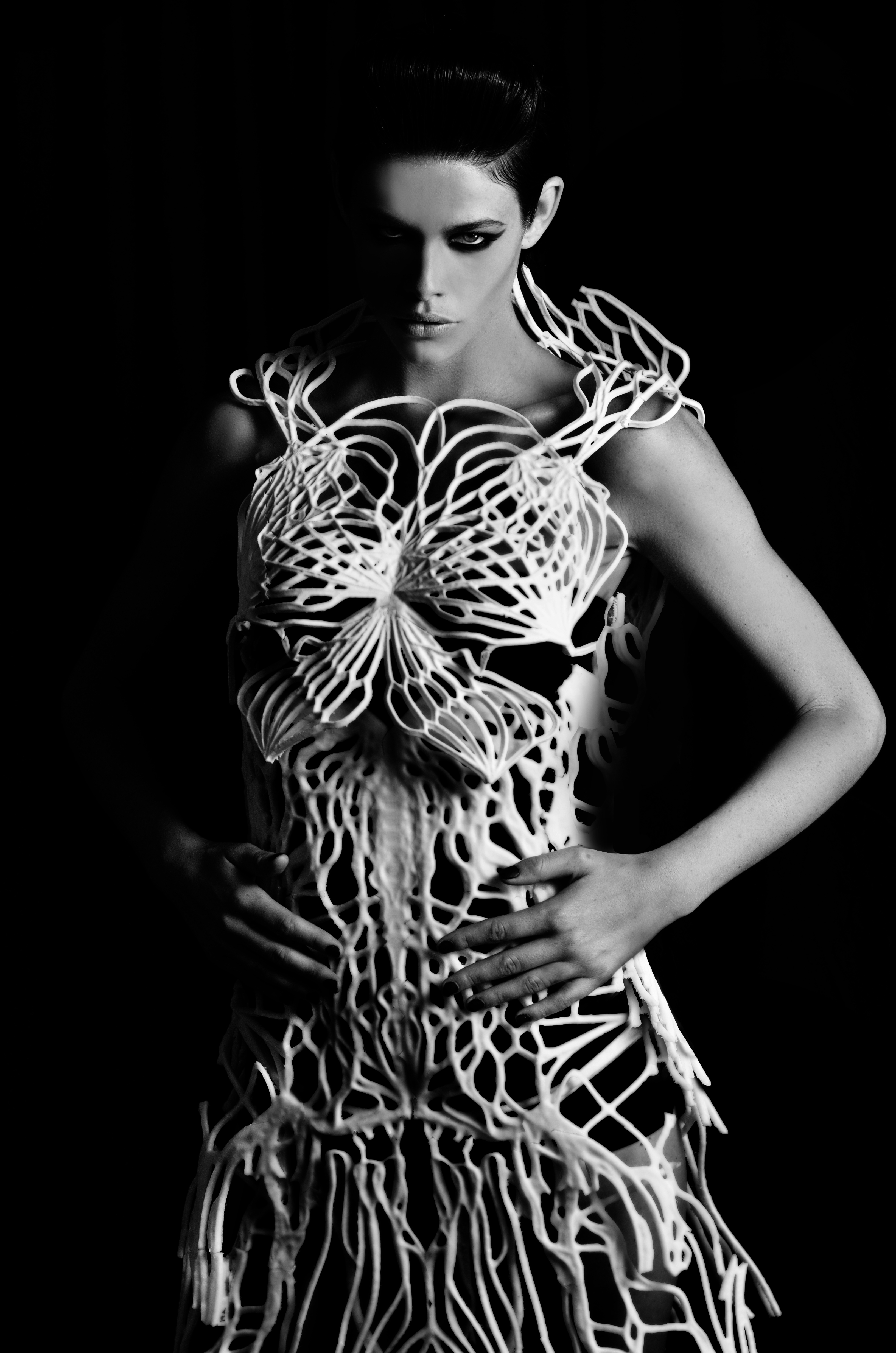 Verlan Dress from New Skins with Francis Bitonti Studio by MakerBot. Photo credit Christini.