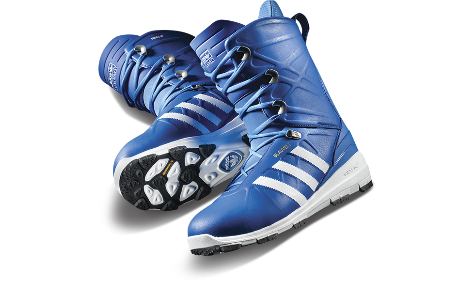 This signature snowboarding boot is packed full of technological features including Continental© rubber, Recco© avalanche rescue technology, Aerotherm thermal barrier, and recycled coffee ground materials for odour neutralization. © Adidas