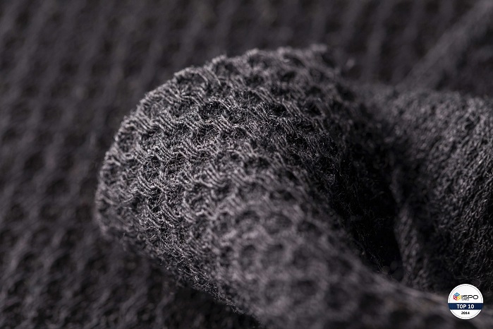 The company’s honeycomb jacquard was selected as an ISPO 2014 Top 10 fabric by the ISPO Textrends Jury. © FiberVisions
