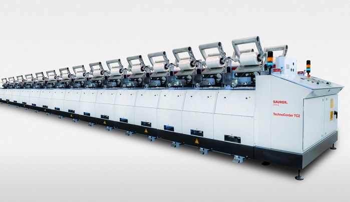 Allma TechnoCorder TC2 – Two-for-One twisting machine for artificial turf and other yarns. © Saurer