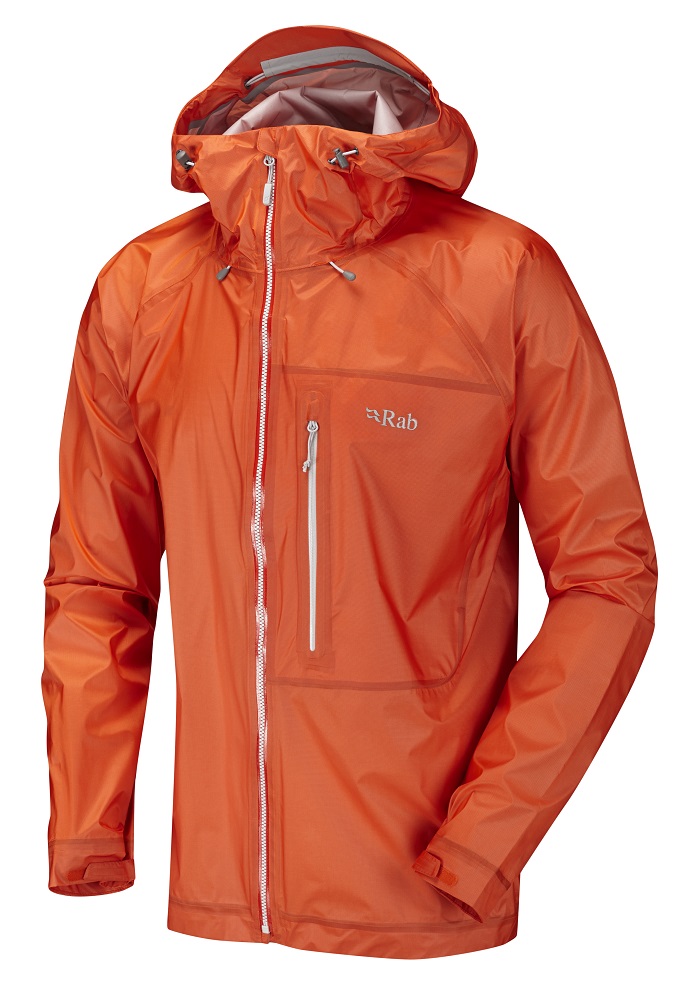 Rab's Flashpoint jacket for men and women with Pertex Shield+ 3 layer fabric. © Pertex