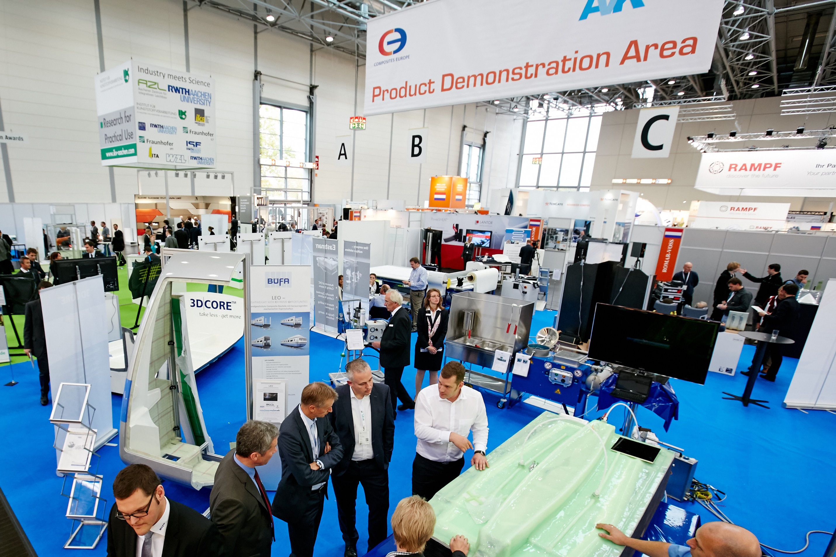 Product Demonstration Area at Composites Europe in 2014. © Composites Europe