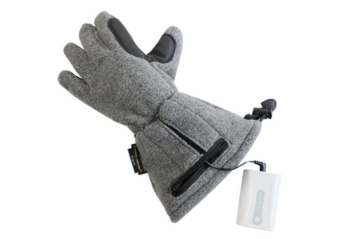 Heated gloves with a battery. © Asiatic Fiber Corporation