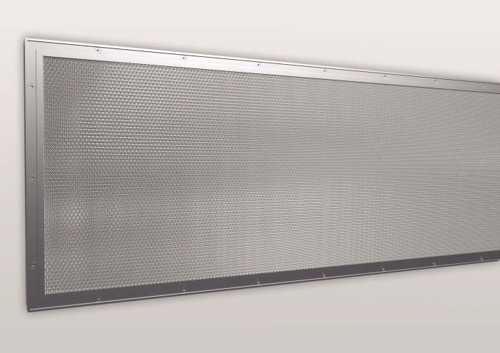 Quench screens made of large-format honeycomb carrier plates covered on both sides with specially pre-treated mesh ensure a homogeneous air stream for a uniform fibre flow. © GKD – GEBR. KUFFERATH AG