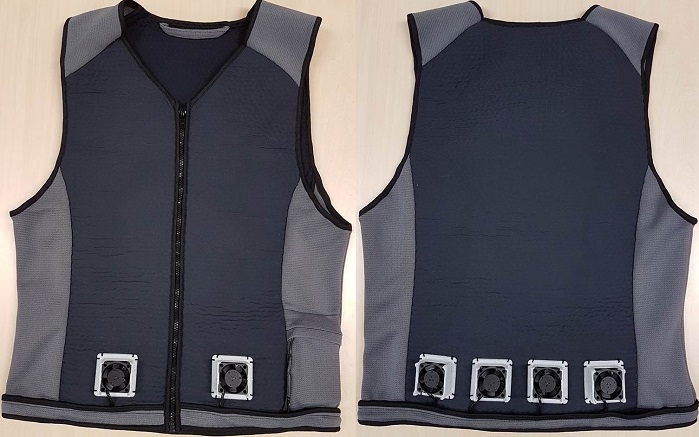 Cooling vest - front and back. © Teijin
