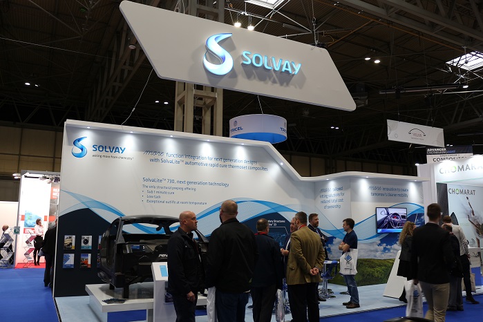 Solvay at Advanced Engineering Show, which took place in Birmingham this week. © Inside Composites