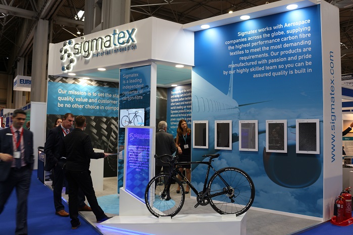 Sigmatex stand at Advanced Engineering Show last week. © Inside Composites