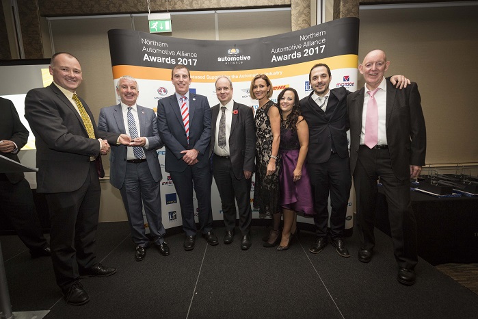 The award was presented on behalf of the Northern Automotive Alliance at its annual awards dinner last week. © Sigmatex