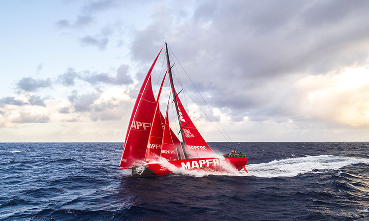 The team on board the Spanish boat MAPFRE have a clear goal to win the round-the-world Volvo Ocean Race trophy that is currently under way. The crew will be wearing Helly Hansen Merino base-layers. © Ugo Fonolla/MAPFRE/Volvo Ocean Race