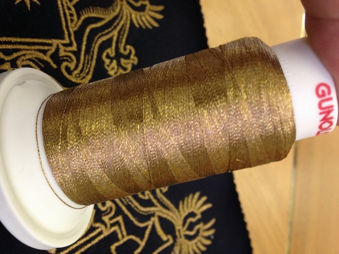 L14 Conductivity yarn with gold plasma coating for luxury garments – or best conductivity. . © Litrax