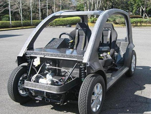 To introduce this cutting-edge technology to automakers, Teijin developed an electric-vehicle concept car earlier this year featuring a body structure made entirely of CFRTP components and weighing only 47 kilograms”or roughly one-fifth the weight of a conventional automobile body structure.