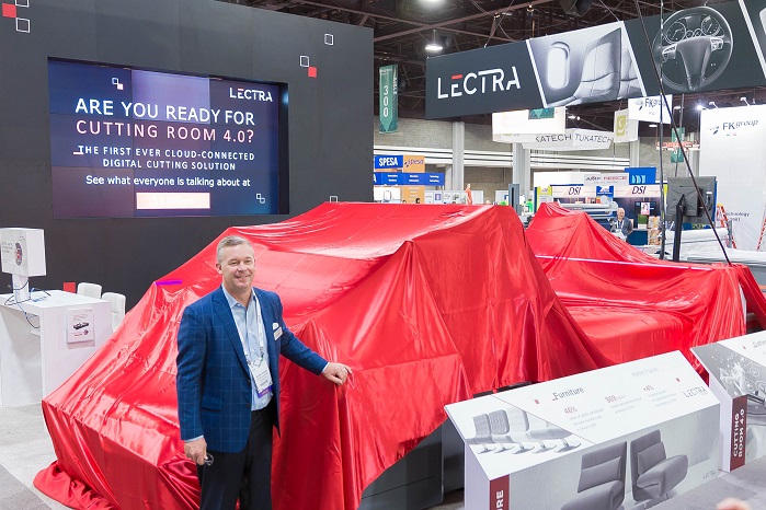 Jason Adams, President Lectra North America, at the unveiling and ribbon cutting ceremony. © Lectra 