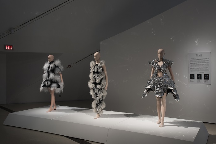 Three garments from Iris van Herpen’s Voltage collection (January 2013). © ROM