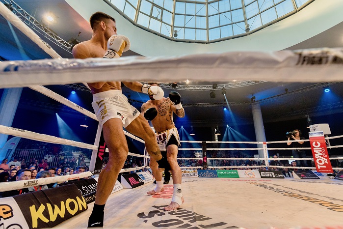 Sebastian Preuss won his first professional fighting crown in a fight lasting just three minutes. © Nilit