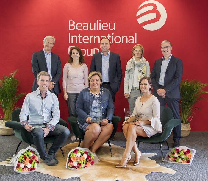 B.I.G.’s Sustainability Award Logistics ceremony to thank the teams for their contribution in reducing CO2 emissions drastically. © Beaulieu International Group
