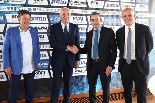 Last week, in Bergamo, RadiciGroup and Atalanta B.C. officially presented their partnership. © RadiciGroup 
