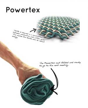 Students from Aalborg University have designed a smart fabric called Powertex which charges mobile phones