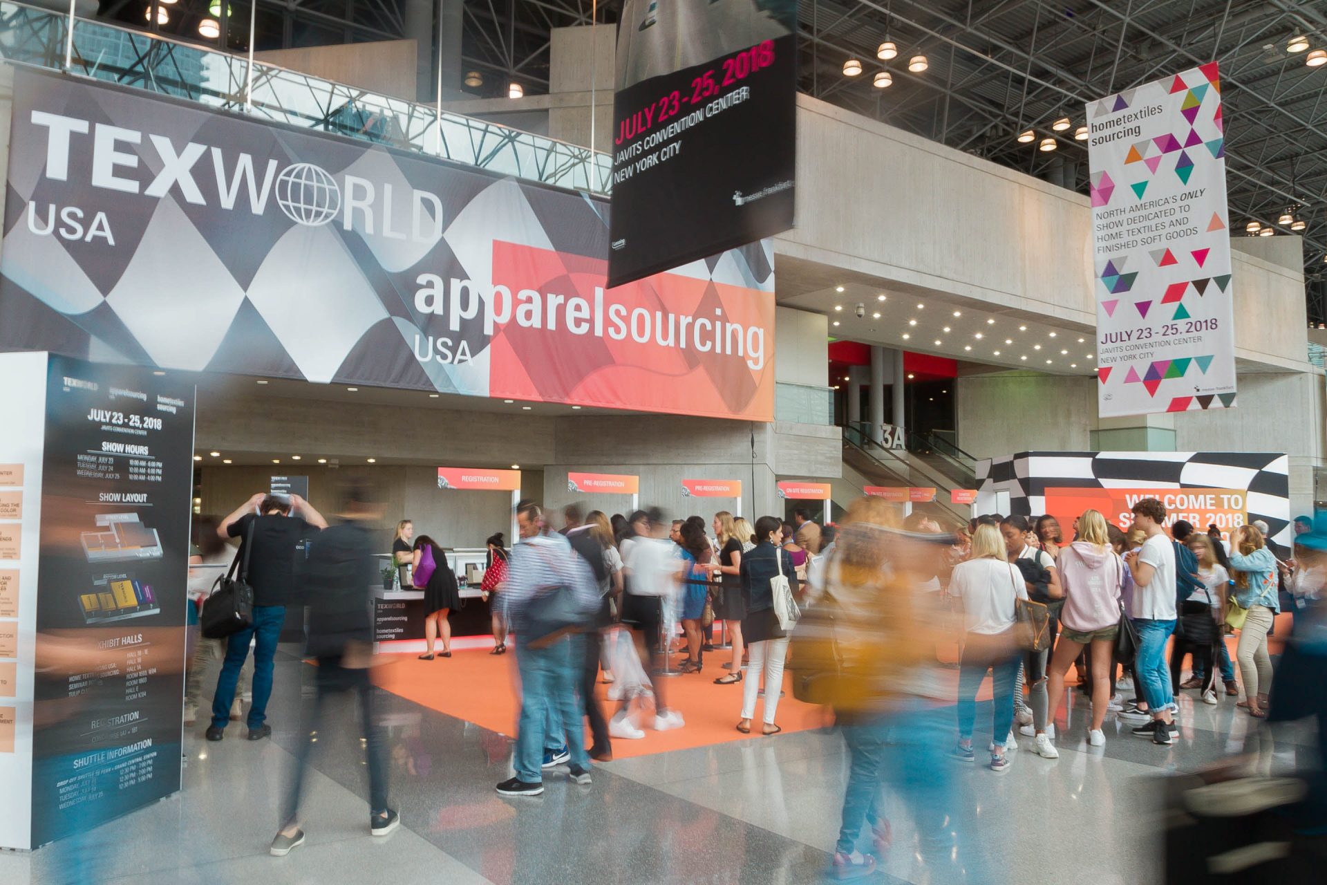 Texworld USA, Apparel Sourcing USA and Home Textiles Sourcing Summer 2018 featured 837 exhibitors representing 19 countries. © Messe Frankfurt/Texworld USA
