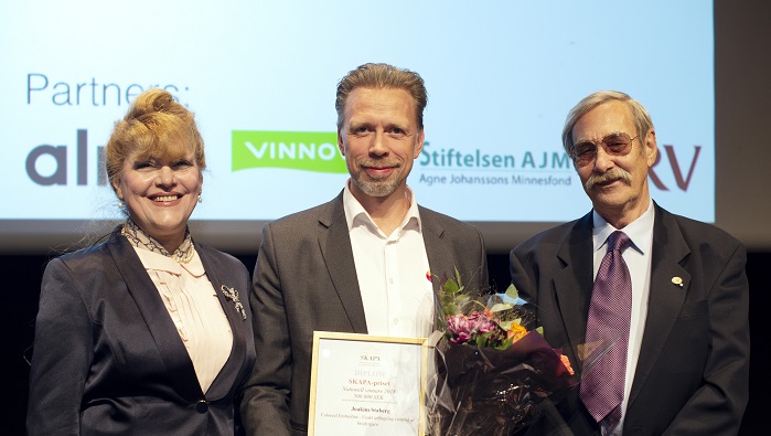 The award was handed out at the SKAPA innovation gala, in Stockholm. © Coloreel