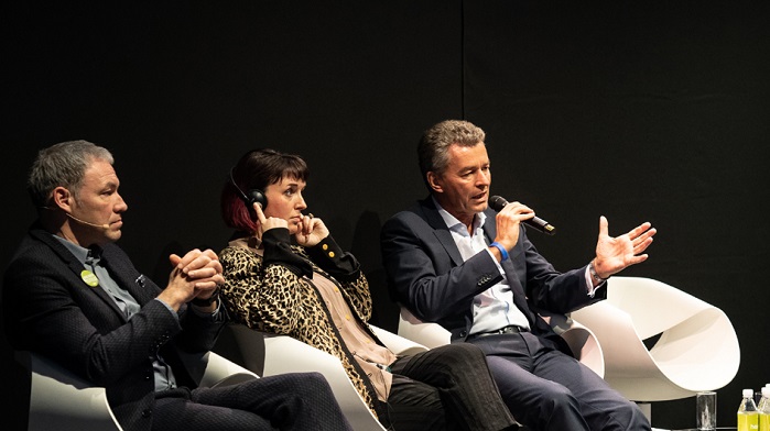 Left to right: Olaf Schmidt, Caroline Till and Detlef Braun. © Messe Frankfurt/Heimtextil