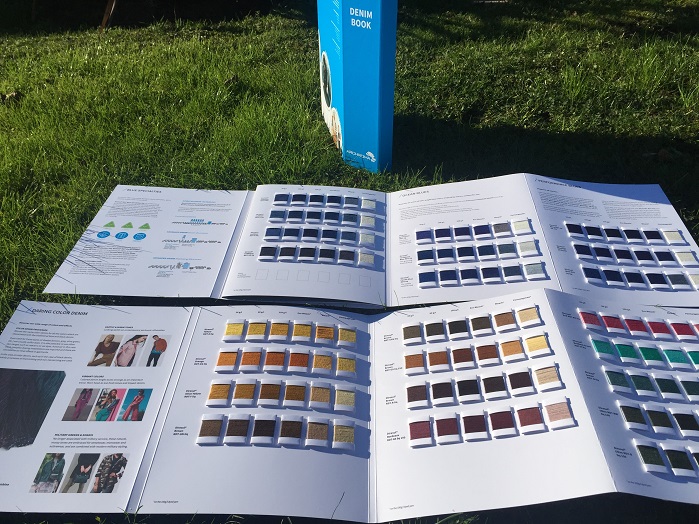 Archroma’s Denim Book, which includes 200 yarn swatches. © Archroma