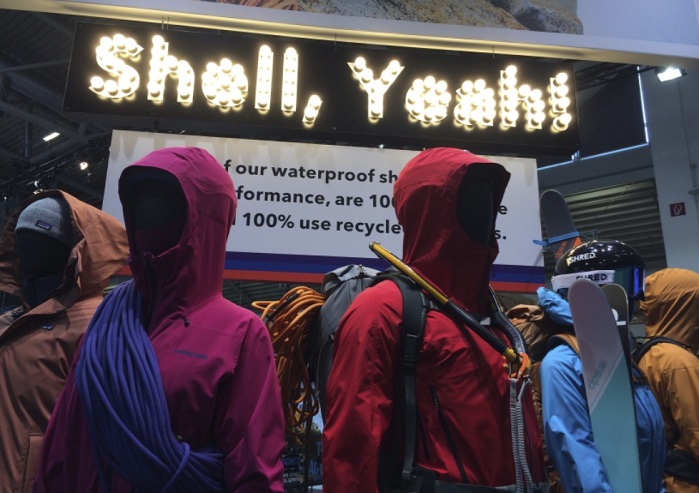 Patagonia shell jackets display. © Anne Prahl