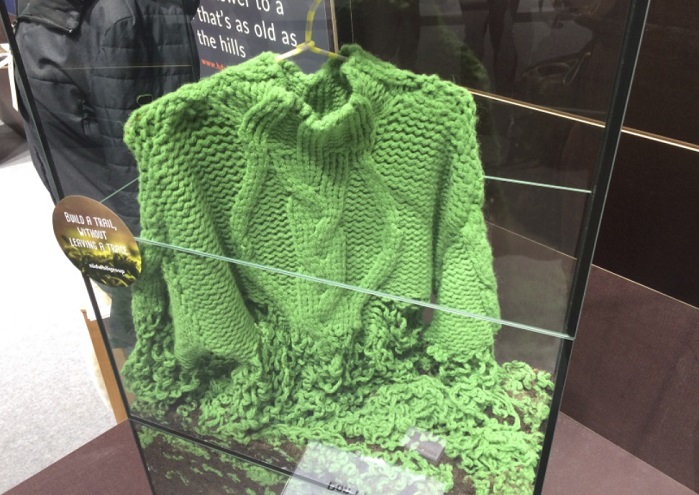 Südwolle biodegradable wool display. © Anne Prahl 
