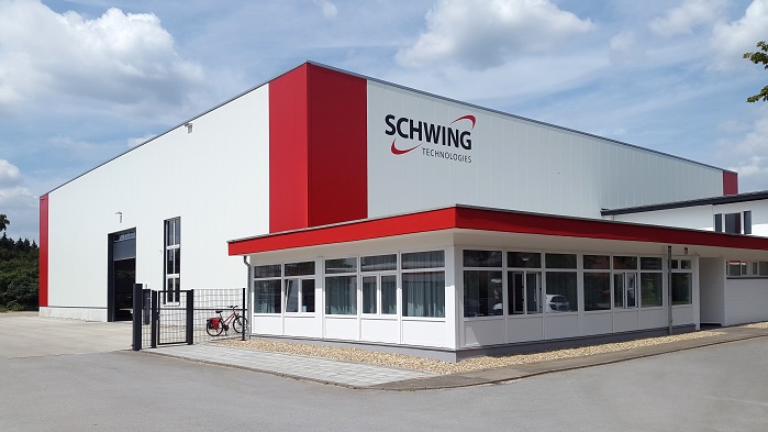Schwing Technologies Fertigungshalle in Neukirchen-Vluyn. © Schwing Technologies