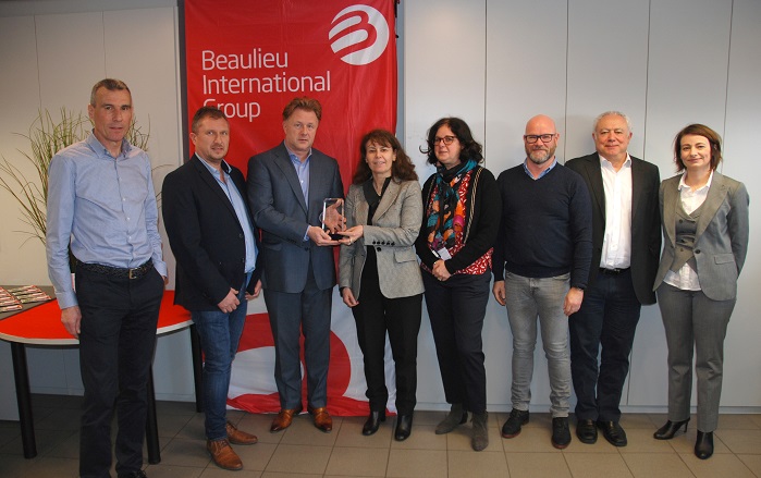 Representatives of FM Global Management and Beaulieu Fibres International at the Award ceremony on 20 February 2019. © Beaulieu International Group