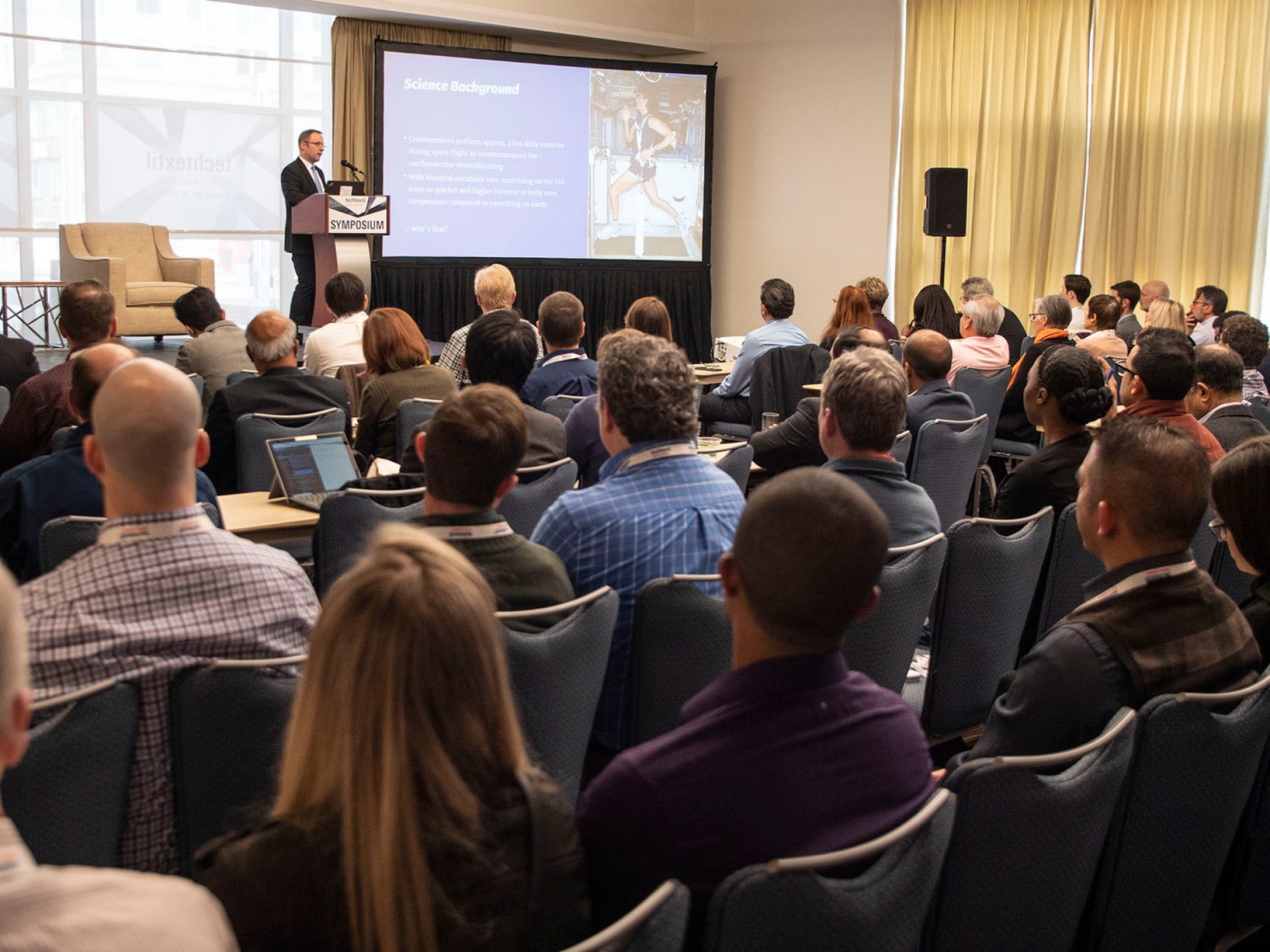 The 2019 Symposium covered today’s hot topics in technical textiles and nonwovens. © Messe Frankfurt/ Techtextil North America 