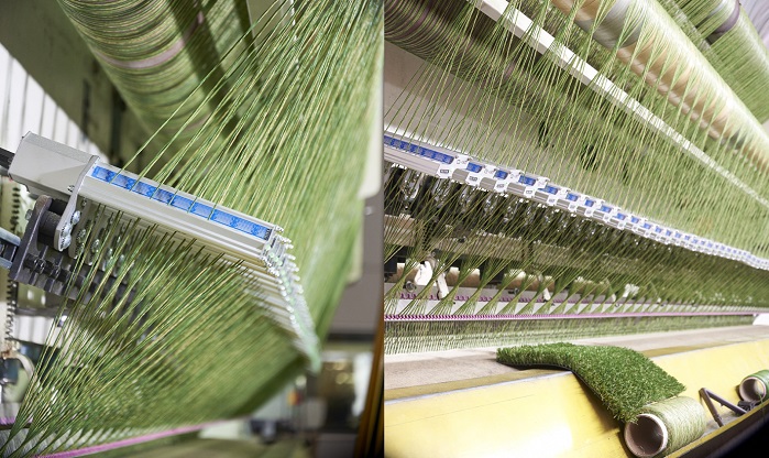Eltex Eye system installed on an artificial grass manufacturing machine. © Eltex