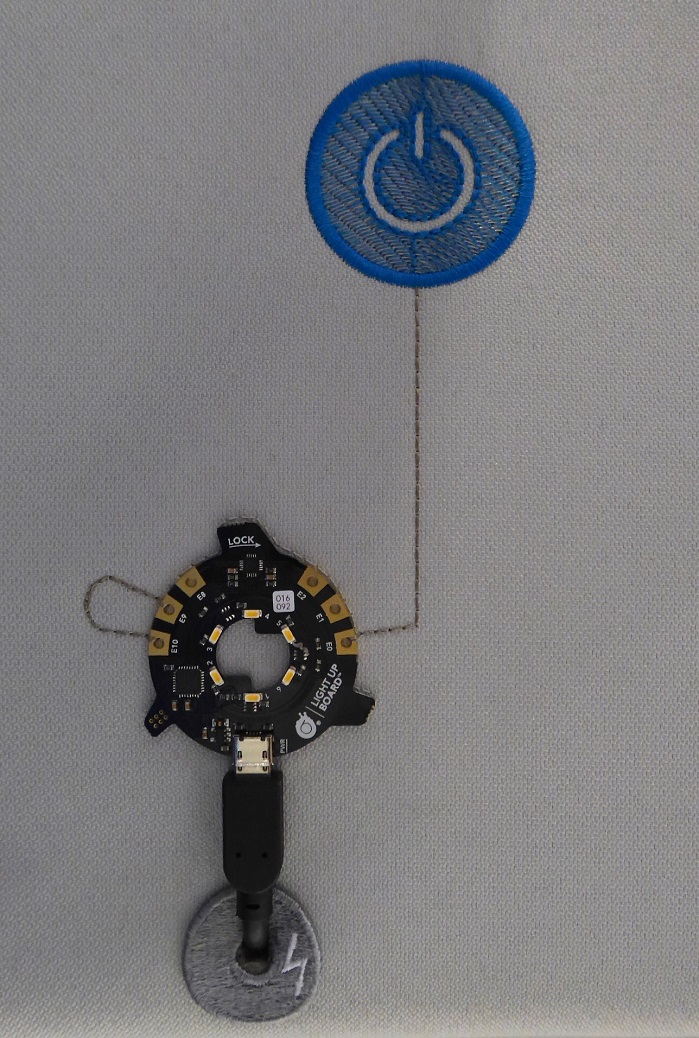 The AMANN Innovation Lab, embroidered touch switch. © Marie O’Mahony