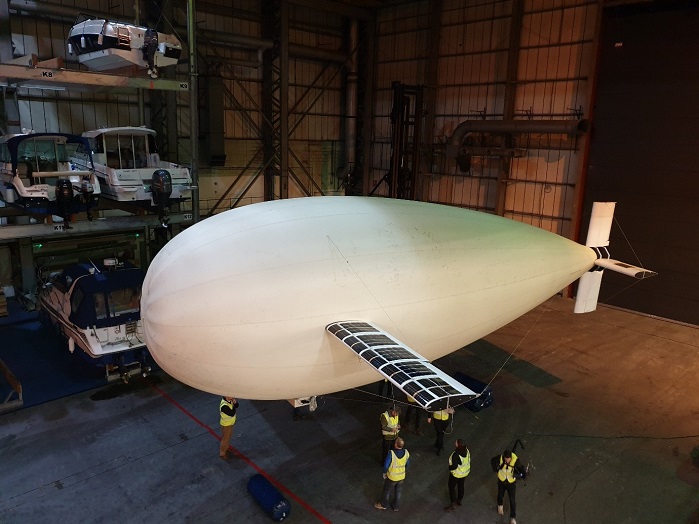 The Wetherby-based company was tasked with devising a specialist fabric for the central, helium-filled fuselage of the prototype craft. © Arville