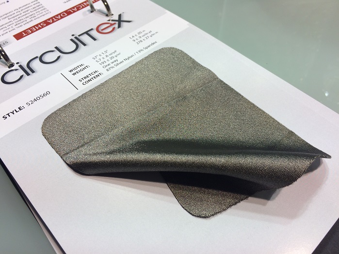 Spandex fabric incorporating Circuitex yarn technology. © Innovation in Textiles