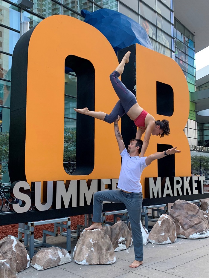 DuPont Biomaterials at the Outdoor Retailer Summer Market 2019, highlighting DuPont Sorona fibre stretch applications. © DuPont