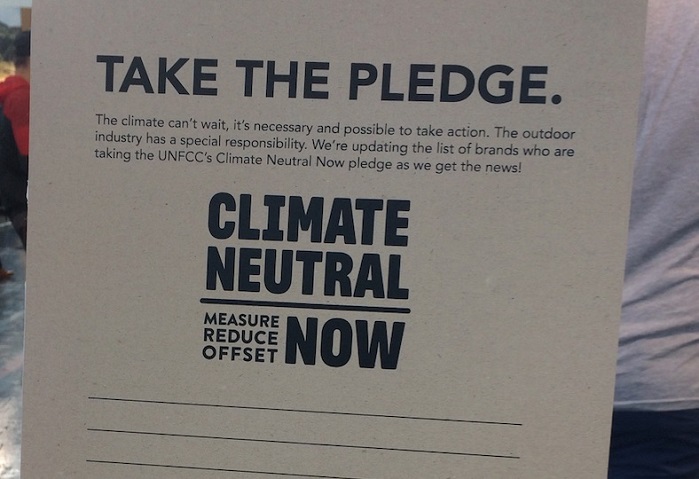 Icebug’s commitment to the Climate Neutral pledge at OutDoor by ISPO 2019. © Anne Prahl Icebug’s commitment to the Climate Neutral pledge at OutDoor by ISPO 2019. © Anne Prahl