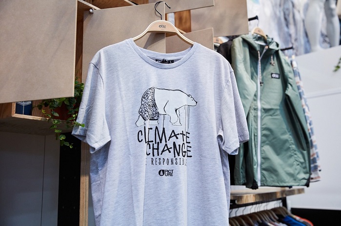 PICTURE climate change t-shirt at OutDoor by ISPO 2019. © Messe München