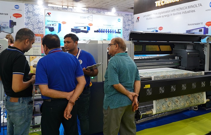 The Digitex Zone was packed with inquiries for machines for digital textile printing, screen printing, and more. © Gartex Texprocess India