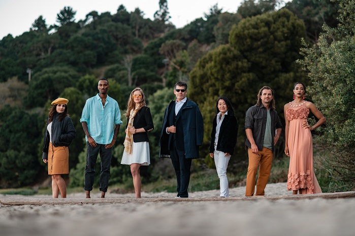 After a ferry ride to Angel Island and a talk by Marine Mammal Center experts, guests enjoyed a sustainable fashion show with models (pictured) wearing clothing made with DuPont Sorona fabrics. © Russ Levi Photography