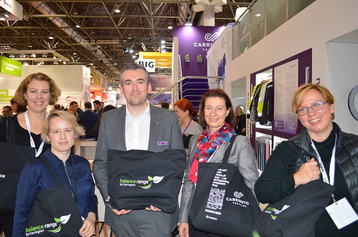 Part of the Carrington Textiles and Lindstrom’s teams involved in the sustainable REMO Bags project. © Carrington Textiles