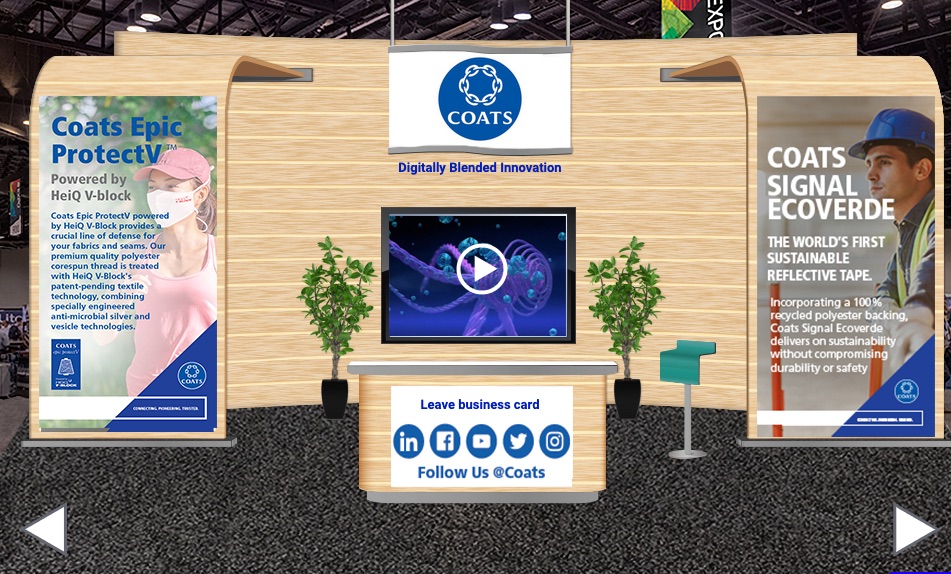 Coats Virtual booth. © IFAI Virtual EXPO 2020.