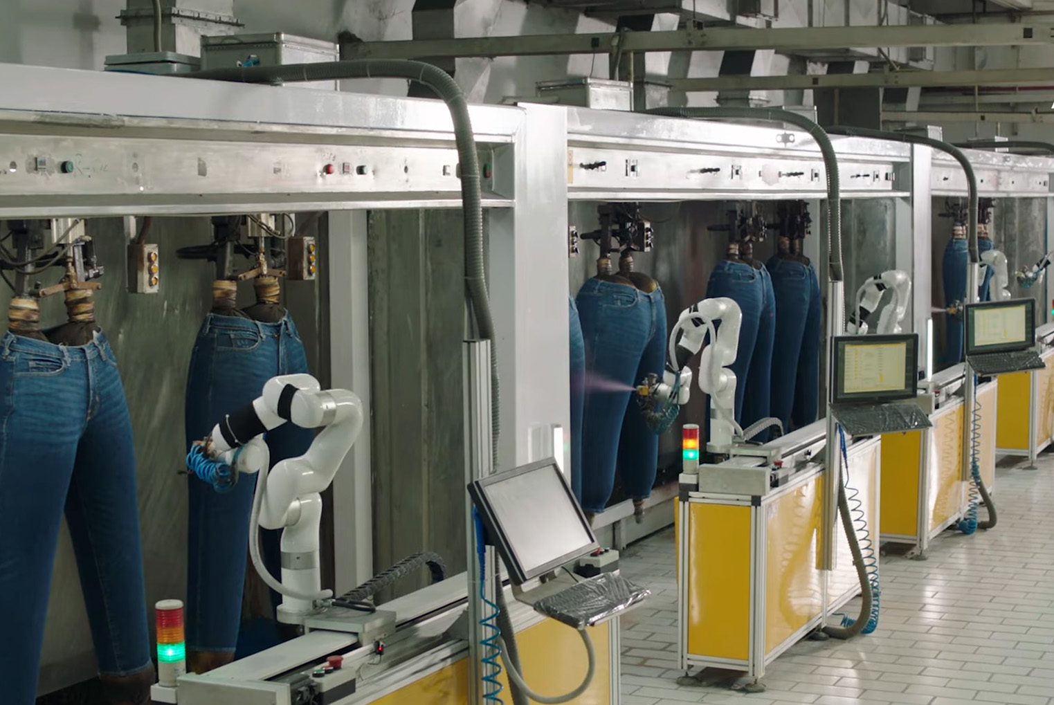 AGI innovations have included the installation of proprietary robotics for garment finishing. © AGI